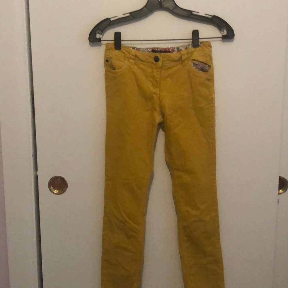 Yellow corduroy pants